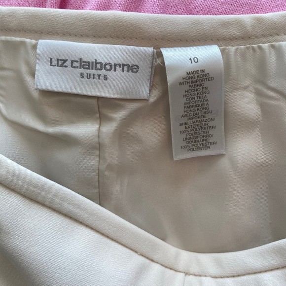 Liz Claiborne Cream Off White Everyday Essential Slacks Size 10 - Picture 6 of 7